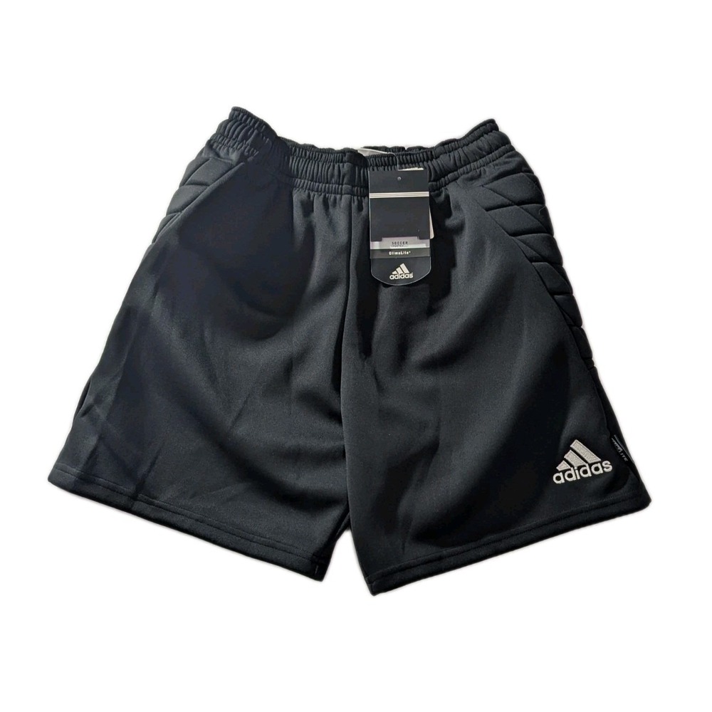 NWT Y2K Adidas GK Padded Goalkeeper Shorts S Black Vintage‎ Soccer Climalite